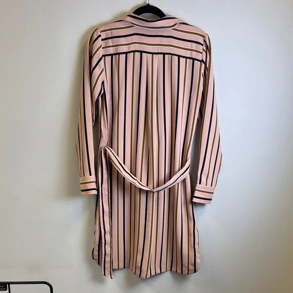 Ann Taylor Pink and Black Striped Long Sleeve Dress - Picture 3 of 6